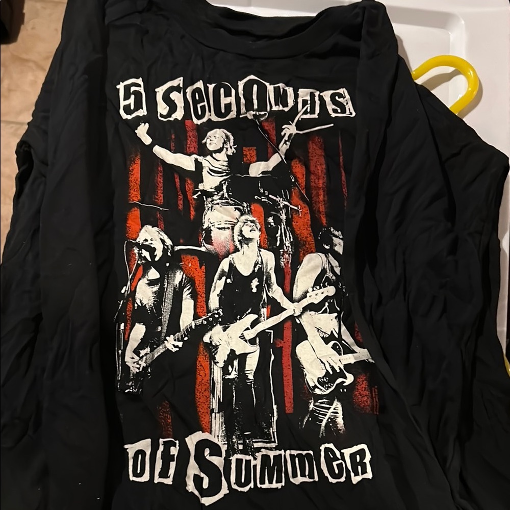 5 Seconds of Summer Kids Black Graphic T-Shirt